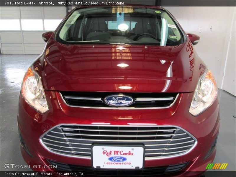 Ruby Red Metallic / Medium Light Stone 2015 Ford C-Max Hybrid SE