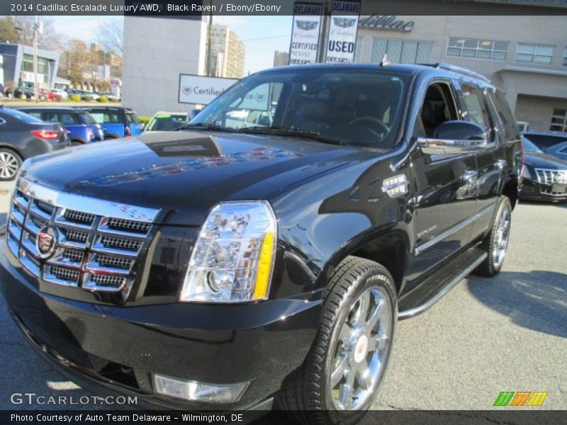 Black Raven / Ebony/Ebony 2014 Cadillac Escalade Luxury AWD