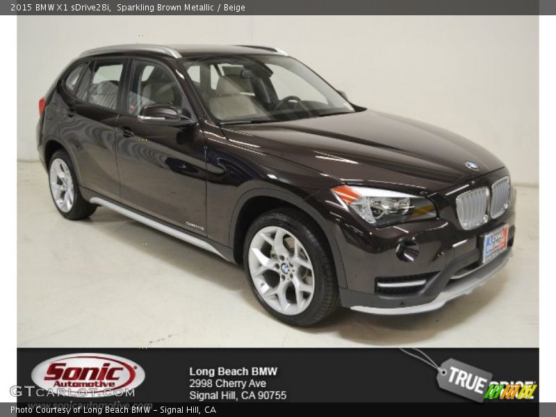 Sparkling Brown Metallic / Beige 2015 BMW X1 sDrive28i