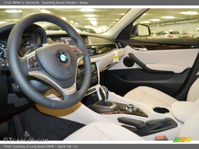 Sparkling Brown Metallic / Beige 2015 BMW X1 sDrive28i