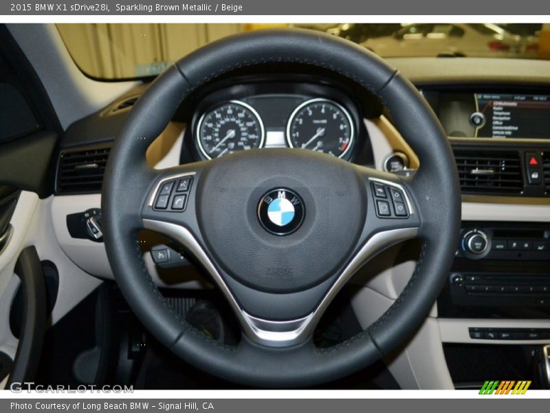 Sparkling Brown Metallic / Beige 2015 BMW X1 sDrive28i