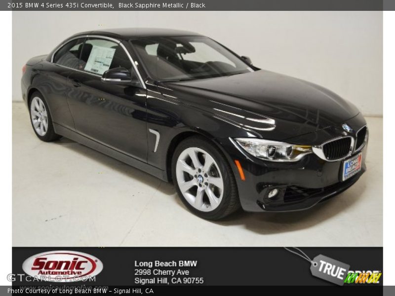 Black Sapphire Metallic / Black 2015 BMW 4 Series 435i Convertible