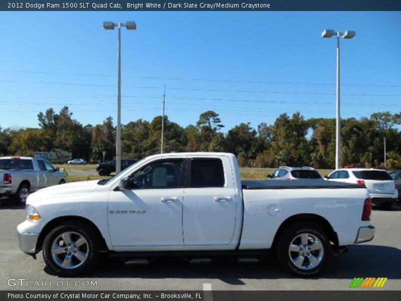 Bright White / Dark Slate Gray/Medium Graystone 2012 Dodge Ram 1500 SLT Quad Cab