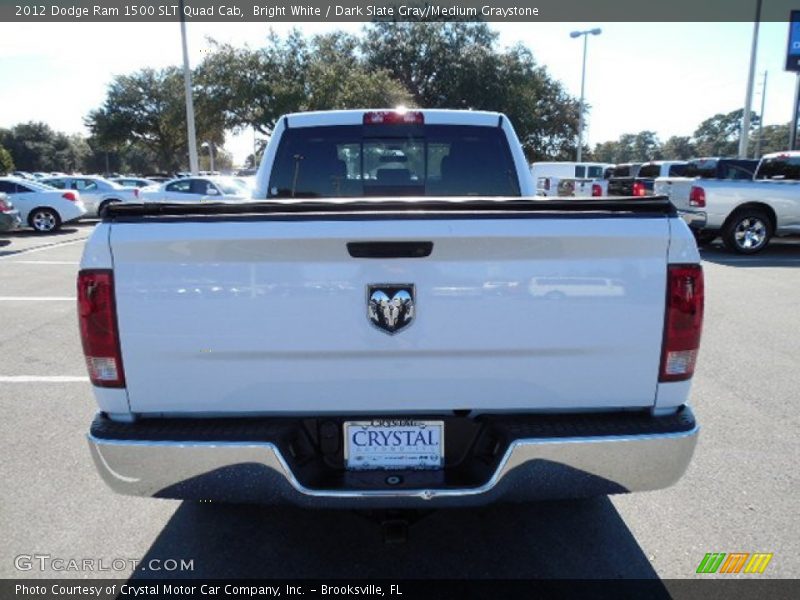 Bright White / Dark Slate Gray/Medium Graystone 2012 Dodge Ram 1500 SLT Quad Cab
