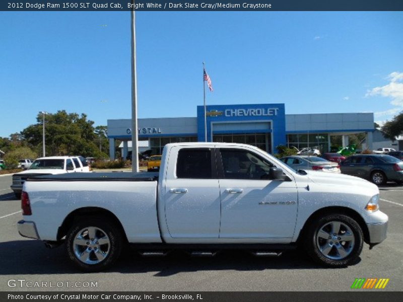 Bright White / Dark Slate Gray/Medium Graystone 2012 Dodge Ram 1500 SLT Quad Cab