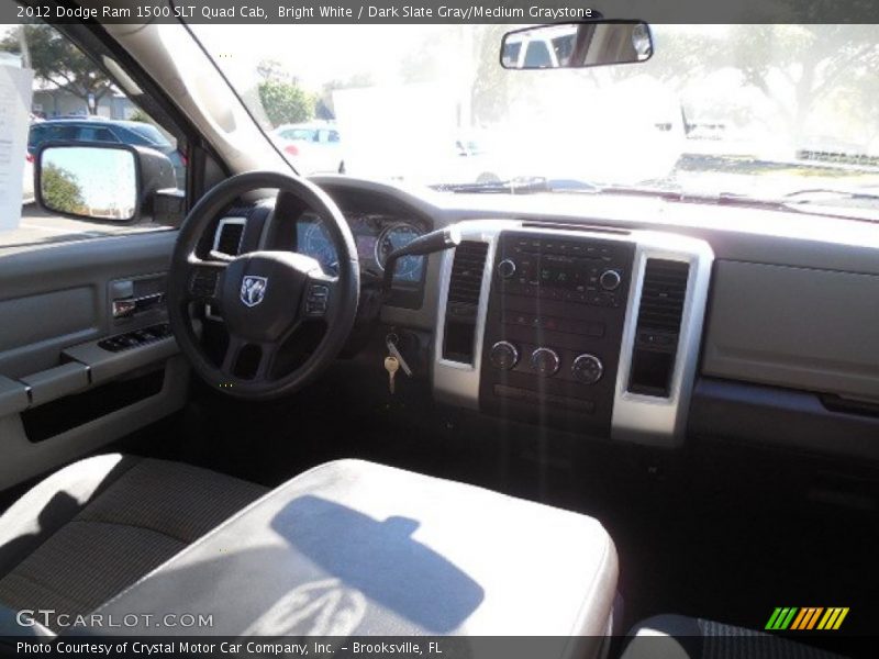 Bright White / Dark Slate Gray/Medium Graystone 2012 Dodge Ram 1500 SLT Quad Cab