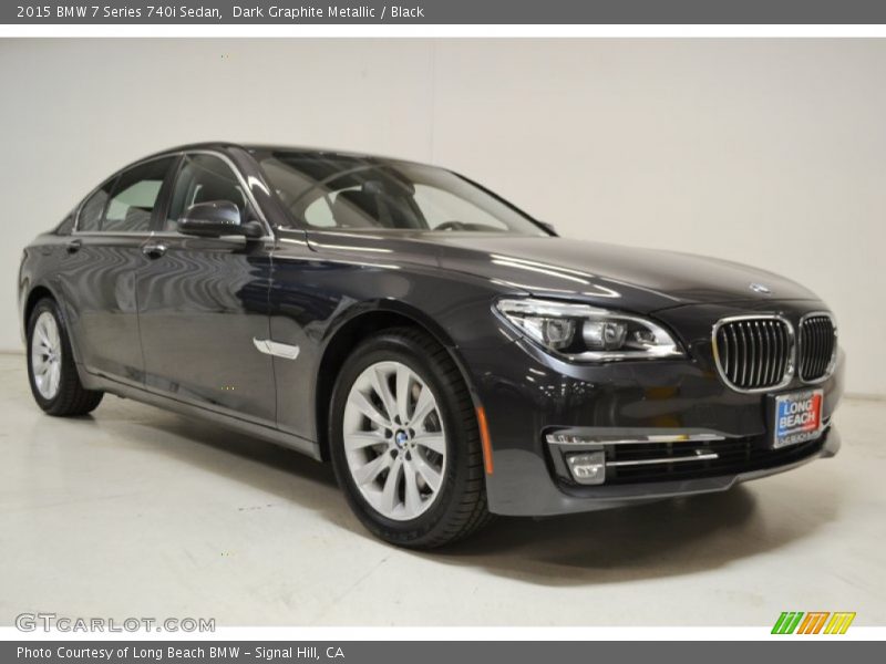 Dark Graphite Metallic / Black 2015 BMW 7 Series 740i Sedan