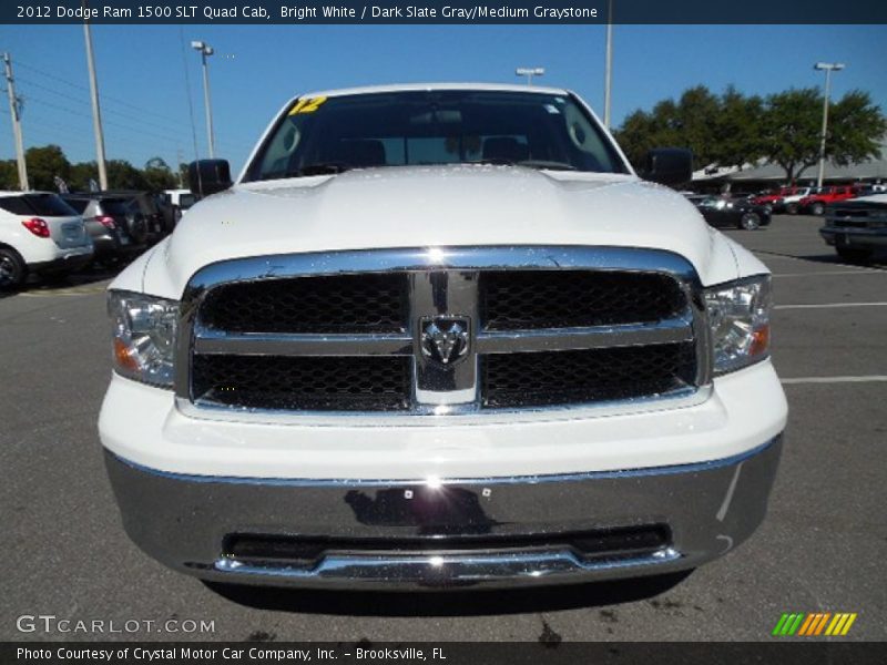 Bright White / Dark Slate Gray/Medium Graystone 2012 Dodge Ram 1500 SLT Quad Cab