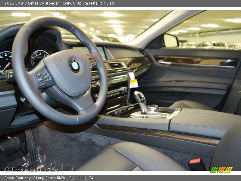 Dark Graphite Metallic / Black 2015 BMW 7 Series 740i Sedan
