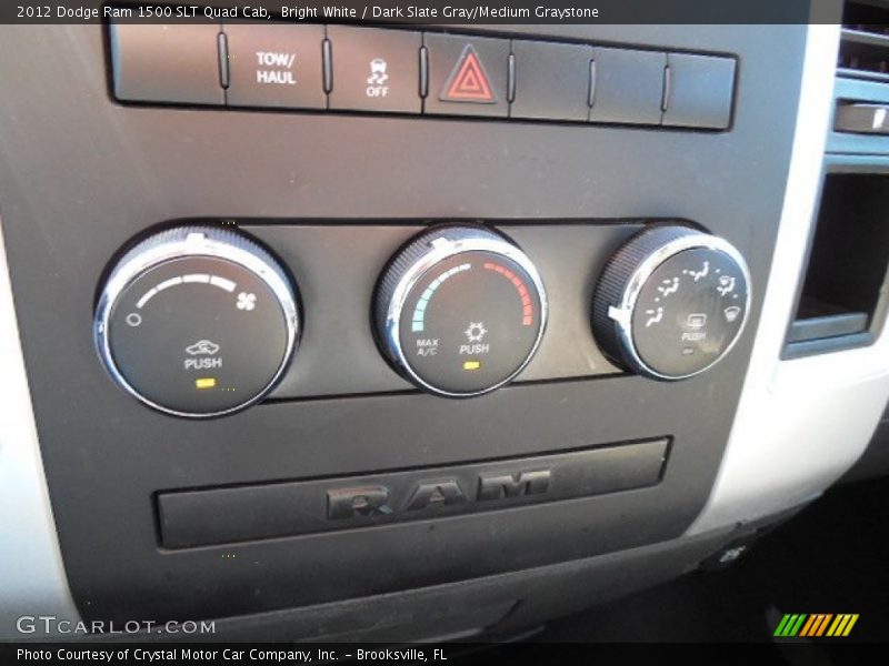 Bright White / Dark Slate Gray/Medium Graystone 2012 Dodge Ram 1500 SLT Quad Cab