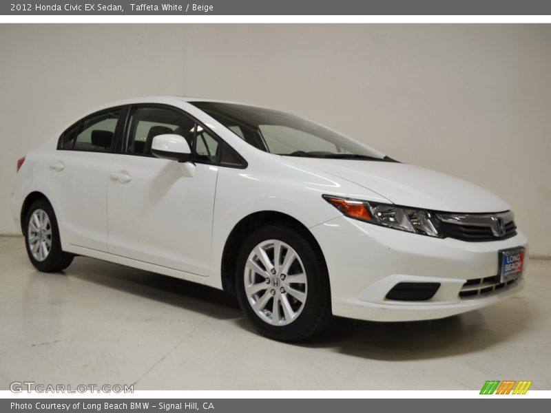 Taffeta White / Beige 2012 Honda Civic EX Sedan