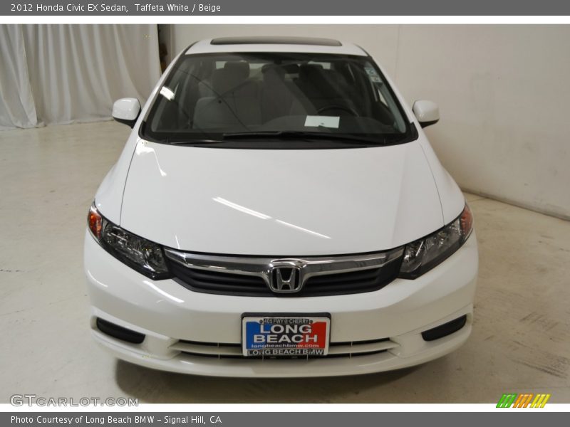 Taffeta White / Beige 2012 Honda Civic EX Sedan