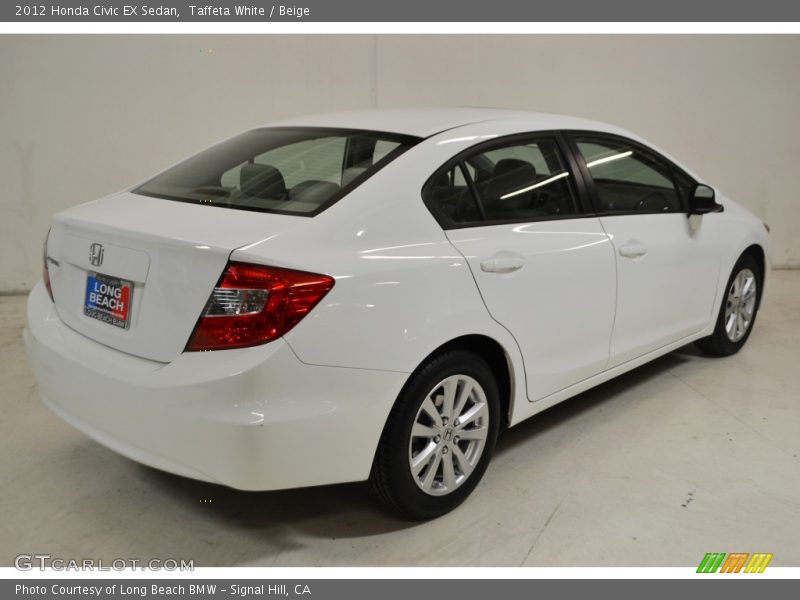 Taffeta White / Beige 2012 Honda Civic EX Sedan