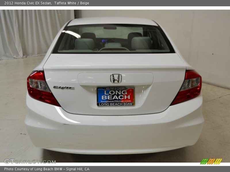 Taffeta White / Beige 2012 Honda Civic EX Sedan
