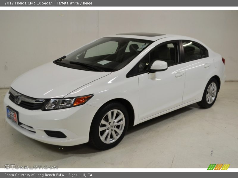 Taffeta White / Beige 2012 Honda Civic EX Sedan