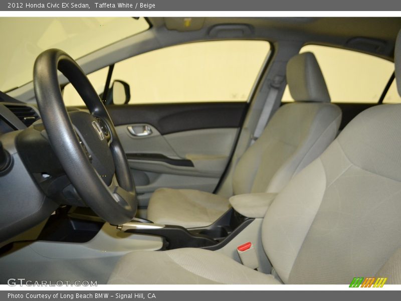 Taffeta White / Beige 2012 Honda Civic EX Sedan