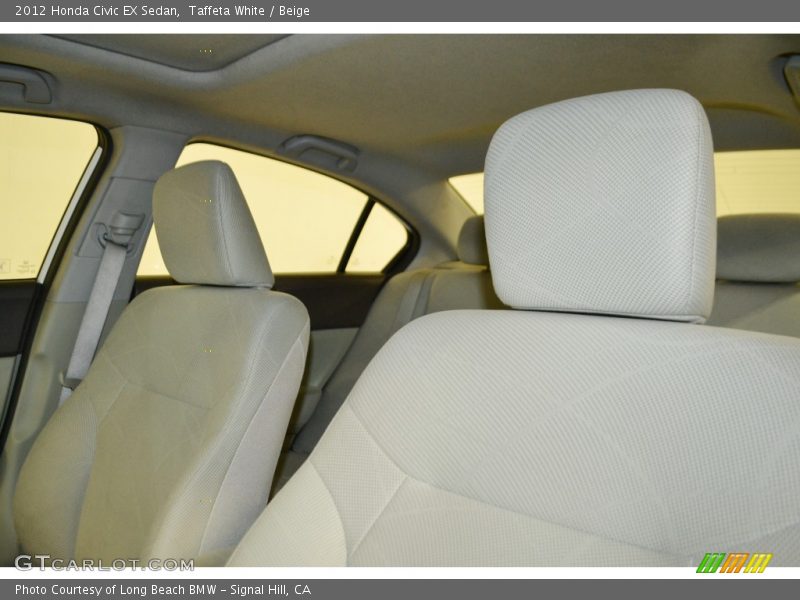 Taffeta White / Beige 2012 Honda Civic EX Sedan