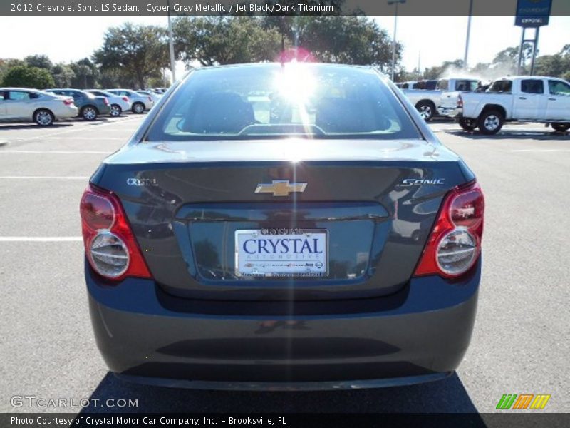 Cyber Gray Metallic / Jet Black/Dark Titanium 2012 Chevrolet Sonic LS Sedan
