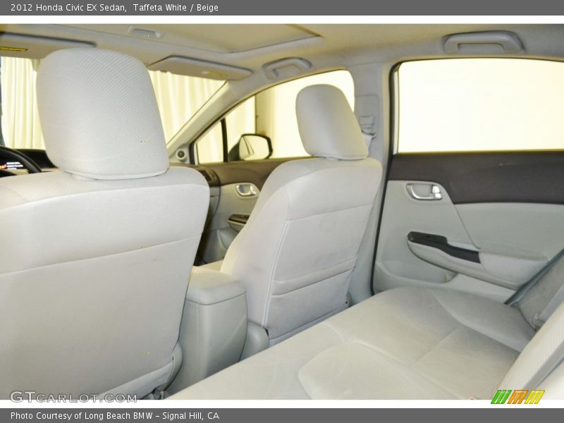 Taffeta White / Beige 2012 Honda Civic EX Sedan