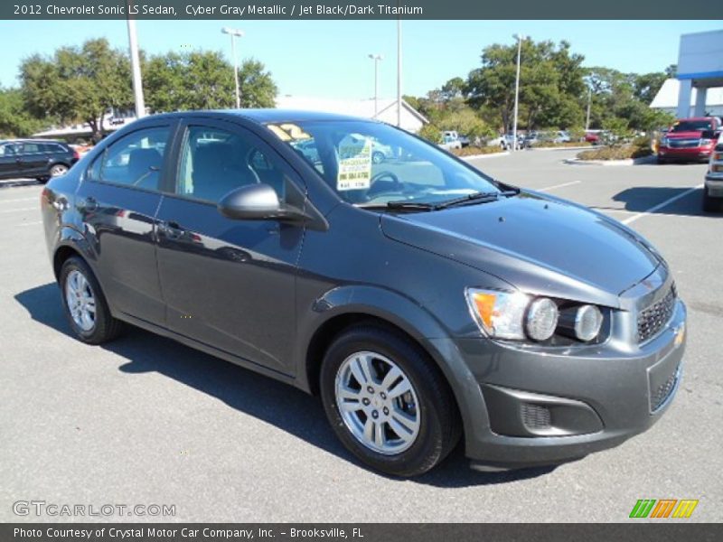 Cyber Gray Metallic / Jet Black/Dark Titanium 2012 Chevrolet Sonic LS Sedan