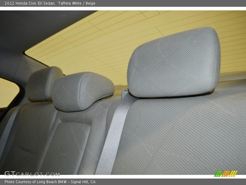 Taffeta White / Beige 2012 Honda Civic EX Sedan