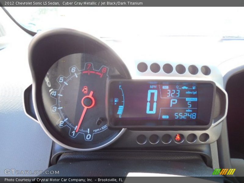 Cyber Gray Metallic / Jet Black/Dark Titanium 2012 Chevrolet Sonic LS Sedan