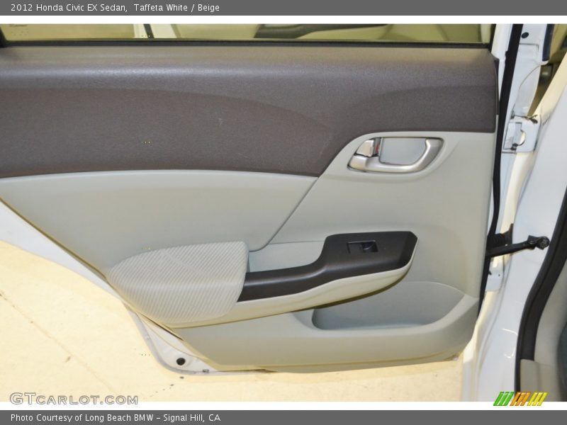 Taffeta White / Beige 2012 Honda Civic EX Sedan