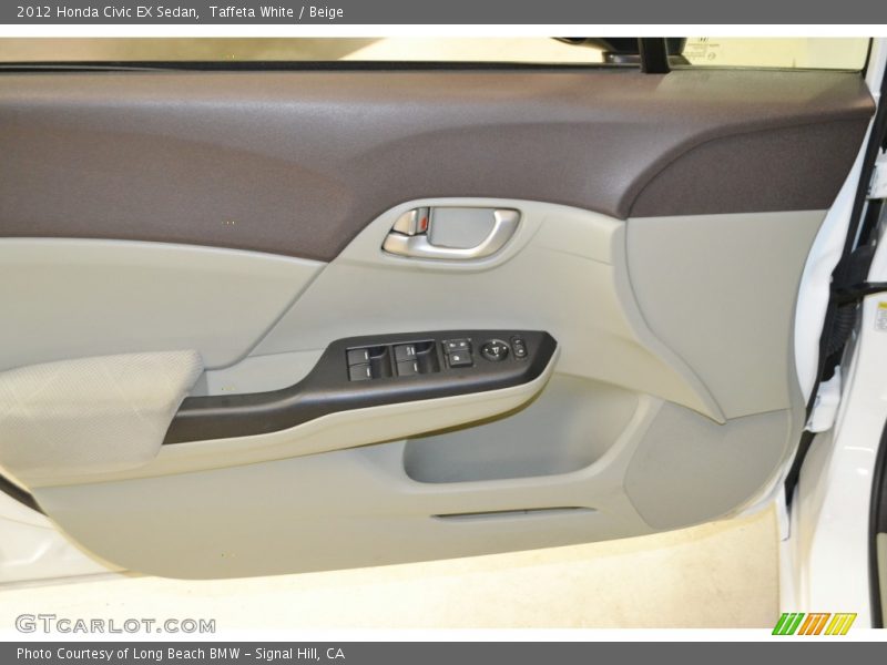 Taffeta White / Beige 2012 Honda Civic EX Sedan
