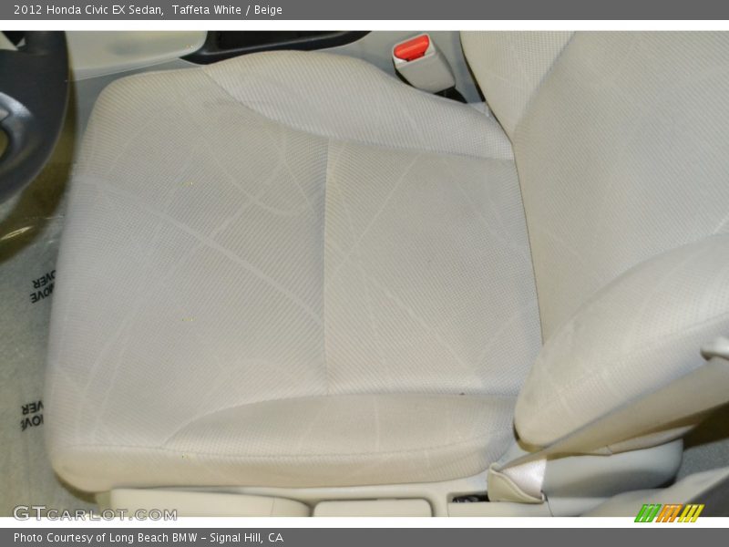 Taffeta White / Beige 2012 Honda Civic EX Sedan