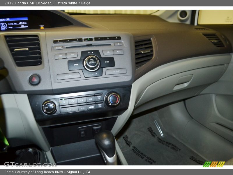 Taffeta White / Beige 2012 Honda Civic EX Sedan