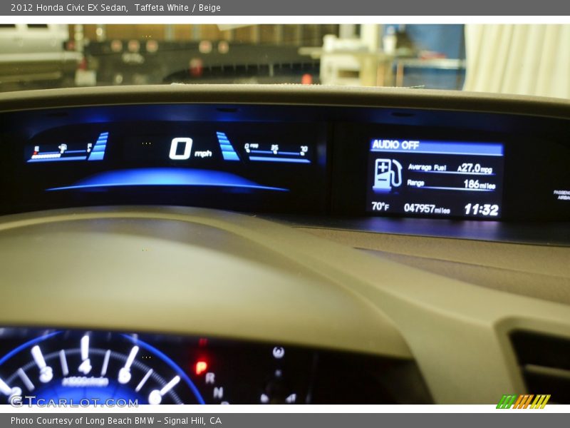 Taffeta White / Beige 2012 Honda Civic EX Sedan