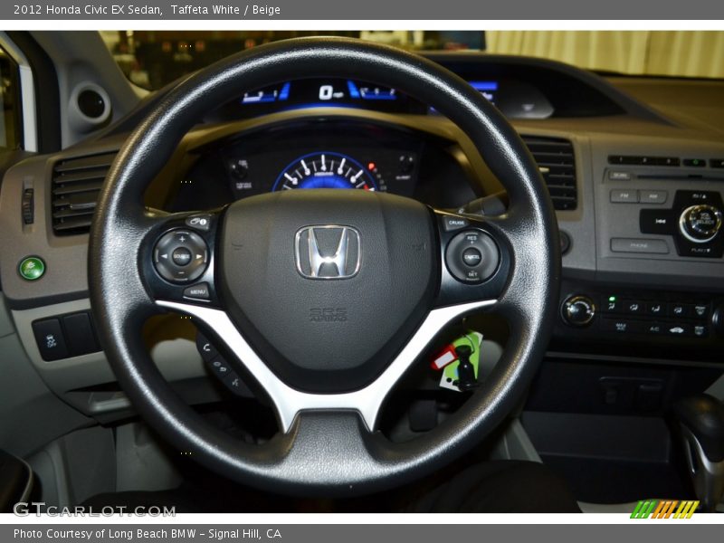 Taffeta White / Beige 2012 Honda Civic EX Sedan