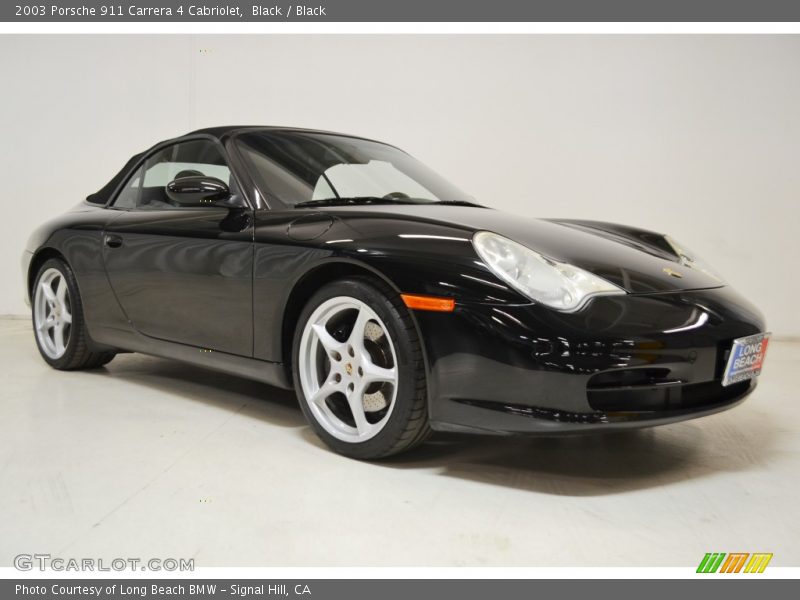 Black / Black 2003 Porsche 911 Carrera 4 Cabriolet