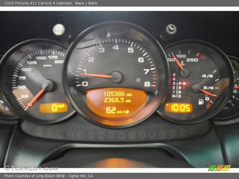 Black / Black 2003 Porsche 911 Carrera 4 Cabriolet