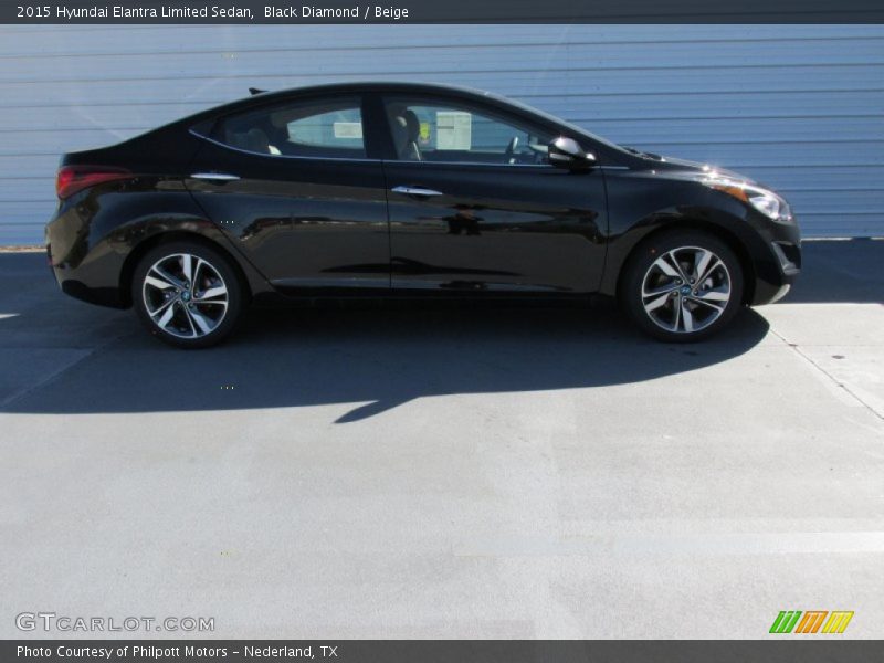 Black Diamond / Beige 2015 Hyundai Elantra Limited Sedan