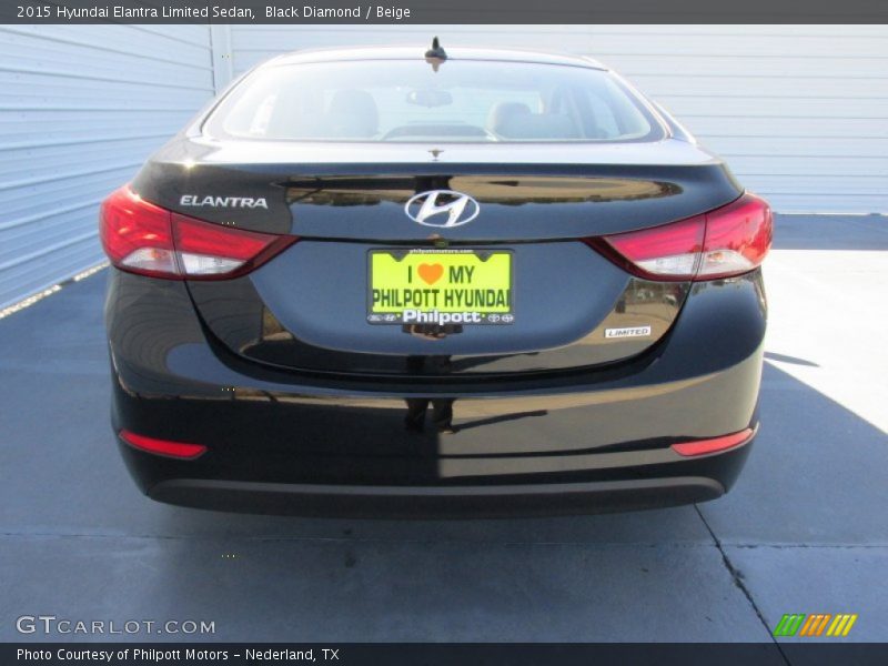 Black Diamond / Beige 2015 Hyundai Elantra Limited Sedan