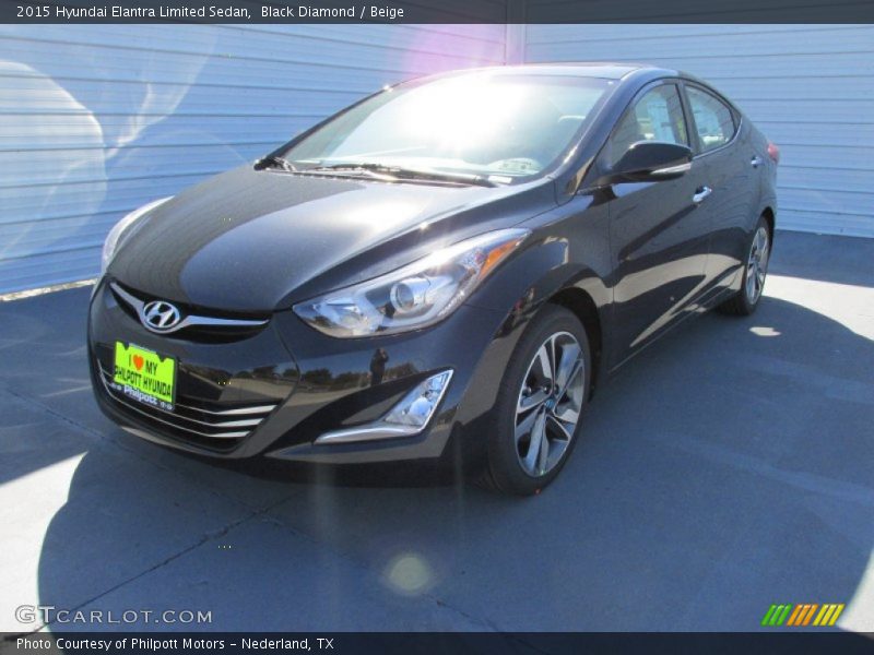 Black Diamond / Beige 2015 Hyundai Elantra Limited Sedan