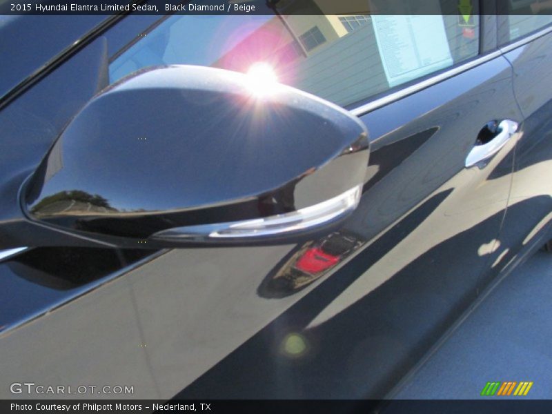 Black Diamond / Beige 2015 Hyundai Elantra Limited Sedan