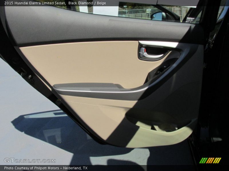 Black Diamond / Beige 2015 Hyundai Elantra Limited Sedan
