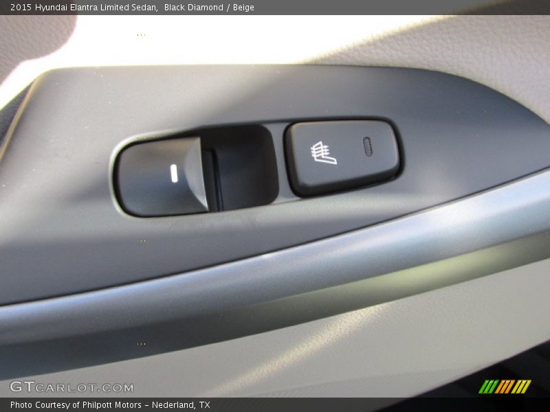 Black Diamond / Beige 2015 Hyundai Elantra Limited Sedan