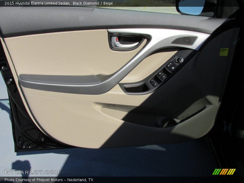 Black Diamond / Beige 2015 Hyundai Elantra Limited Sedan