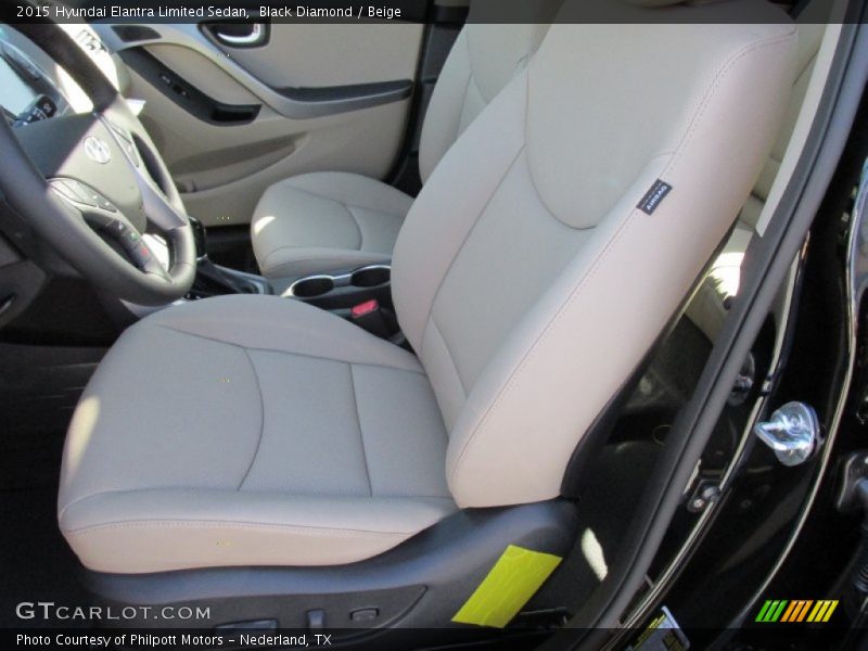 Black Diamond / Beige 2015 Hyundai Elantra Limited Sedan