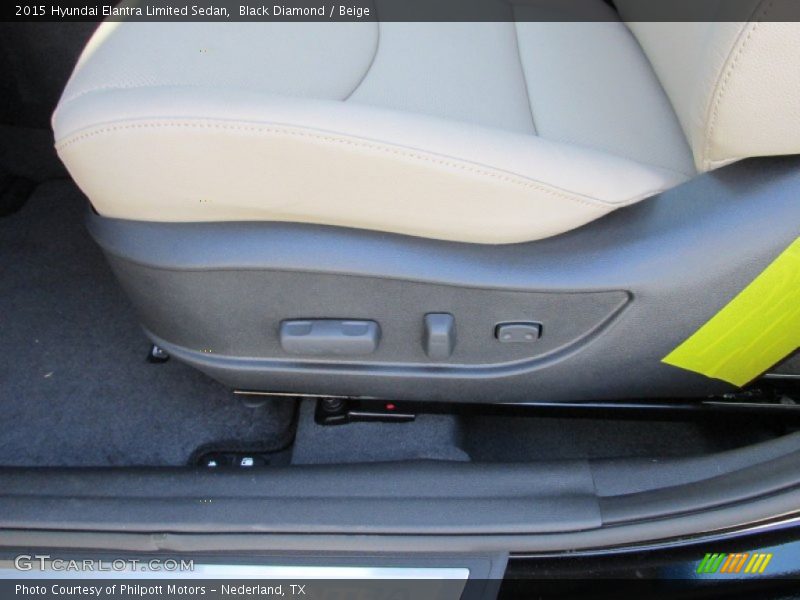 Black Diamond / Beige 2015 Hyundai Elantra Limited Sedan