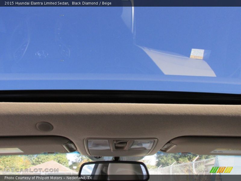 Black Diamond / Beige 2015 Hyundai Elantra Limited Sedan