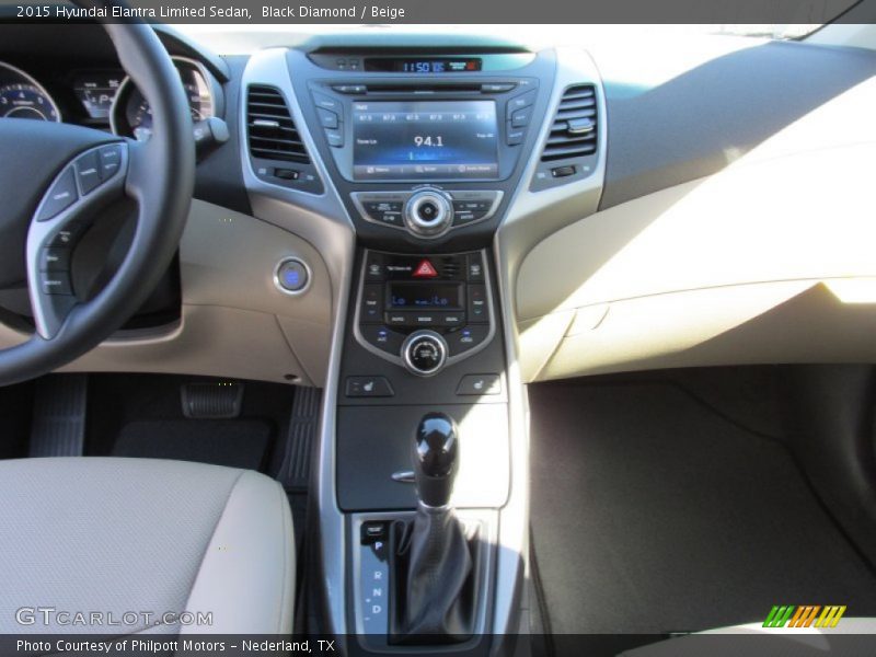 Black Diamond / Beige 2015 Hyundai Elantra Limited Sedan