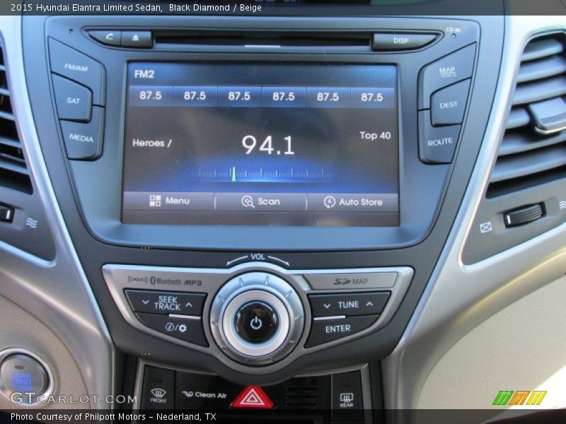 Black Diamond / Beige 2015 Hyundai Elantra Limited Sedan