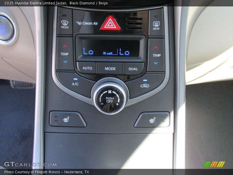 Black Diamond / Beige 2015 Hyundai Elantra Limited Sedan