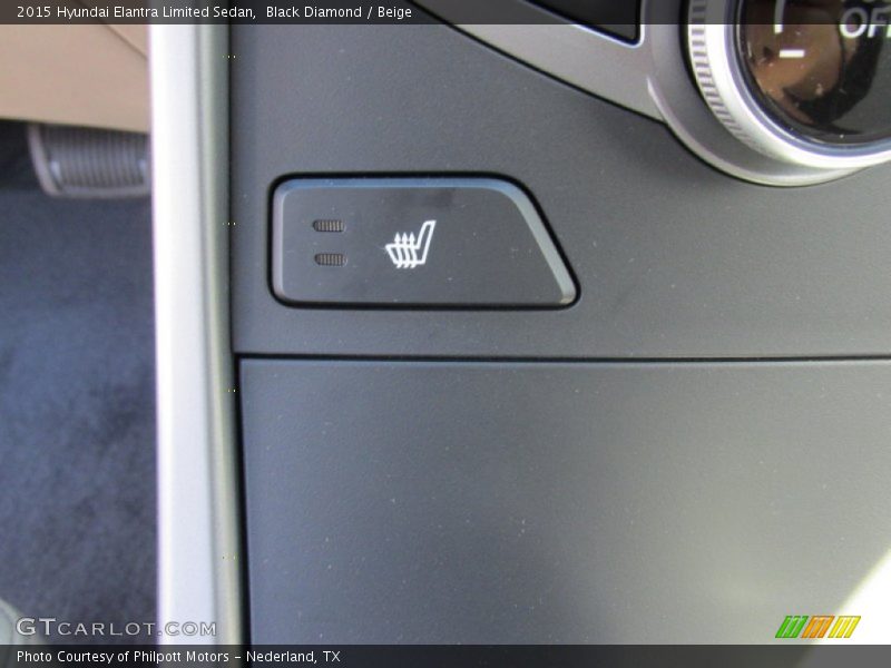 Black Diamond / Beige 2015 Hyundai Elantra Limited Sedan