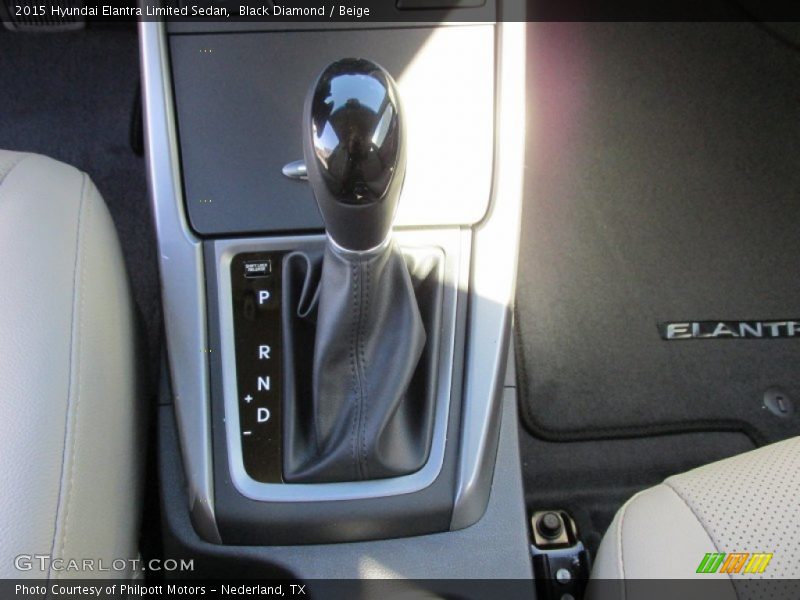 Black Diamond / Beige 2015 Hyundai Elantra Limited Sedan