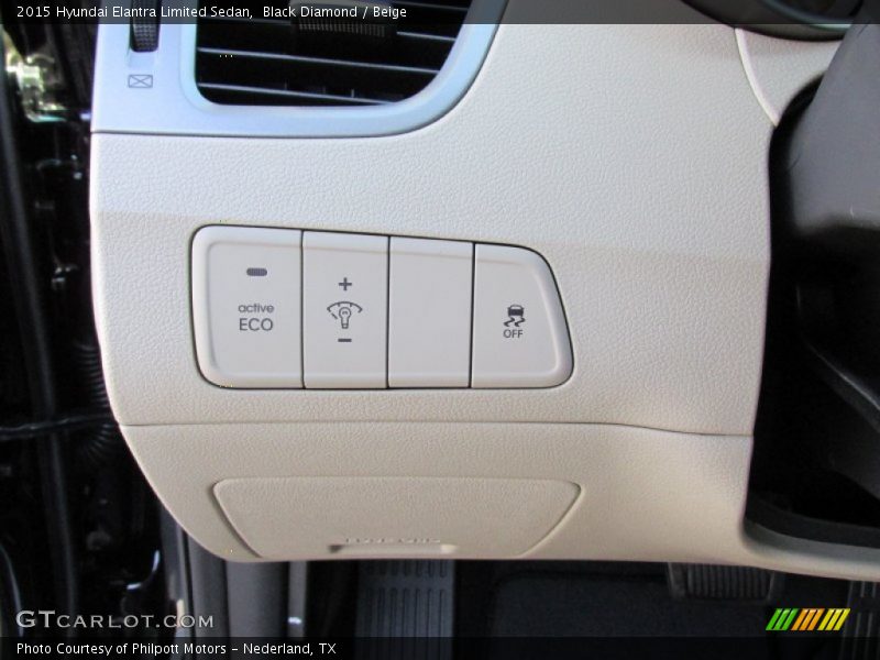 Black Diamond / Beige 2015 Hyundai Elantra Limited Sedan